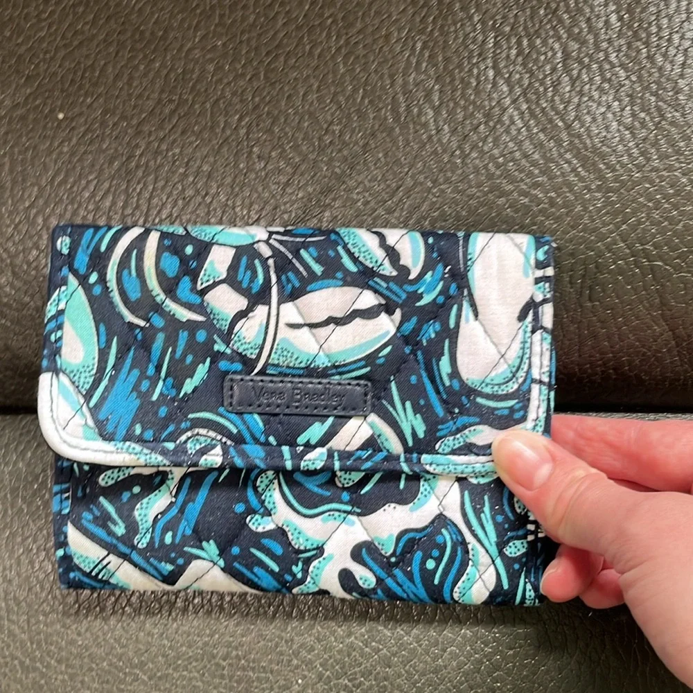 Vera Bradley Blue and Black Wallet - Picture 6 of 6